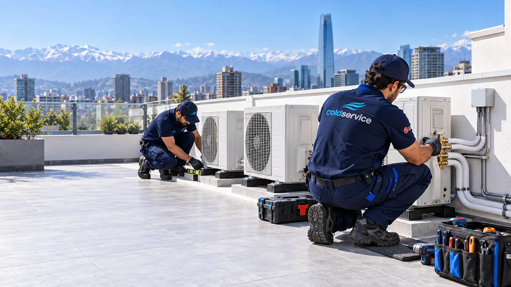 Instalación profesional de unidades condensadoras en Santiago