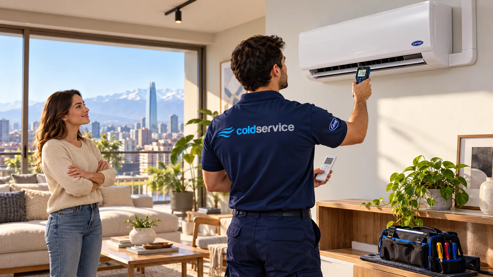 Puesta en marcha de aire acondicionado instalado por Cold Service